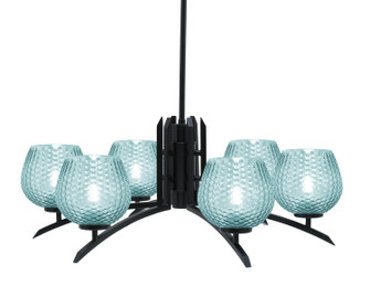 Kurve Six Light Chandelier in Matte Black (200|3706-MB-4605)