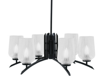 Kurve Six Light Chandelier in Matte Black (200|3706-MB-4250)
