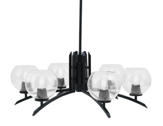 Kurve Six Light Chandelier in Matte Black (200|3706-MB-4100)