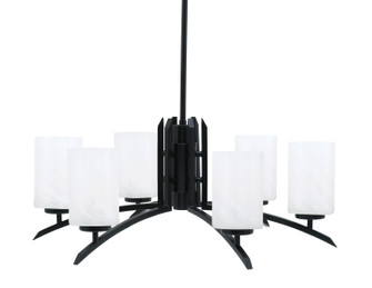 Kurve Six Light Chandelier in Matte Black (200|3706-MB-3001)