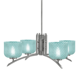 Kurve Four Light Chandelier in Graphite (200|3704-GP-4615)