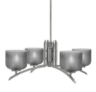 Kurve Four Light Chandelier in Graphite (200|3704-GP-4612)