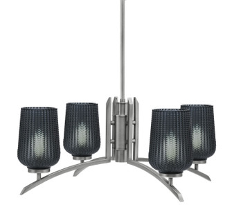 Kurve Four Light Chandelier in Graphite (200|3704-GP-4252)