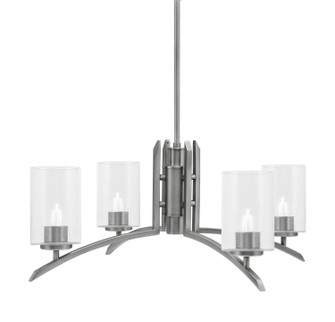 Kurve Four Light Chandelier in Graphite (200|3704-GP-300)