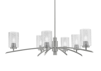 Kurve Six Light Chandelier in Graphite (200|3746-GP-3002)