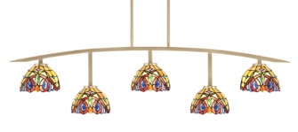 Kurve Five Light Bar in New Age Brass (200|3745-NAB-9445)