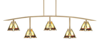 Kurve Five Light Bar in New Age Brass (200|3745-NAB-9345)