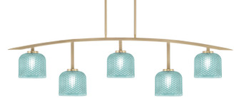 Kurve Five Light Bar in New Age Brass (200|3745-NAB-4615)