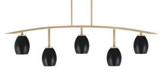 Kurve Five Light Bar in New Age Brass (200|3745-NAB-426-MB)
