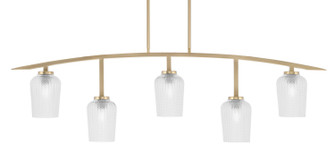Kurve Five Light Bar in New Age Brass (200|3745-NAB-4250)