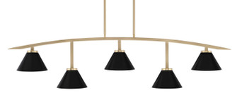 Kurve Five Light Bar in New Age Brass (200|3745-NAB-421-MB)