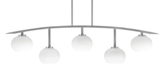 Kurve Five Light Billiard/Island in Graphite (200|3745-GP-212)