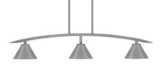 Kurve Three Light Island Pendant in Graphite (200|3736-GP-421-GP)