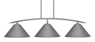 Kurve Three Light Island Pendant in Graphite (200|3736-GP-420-GP)