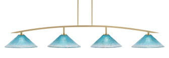 Kurve Four Light Bar in New Age Brass (200|3734-NAB-715)