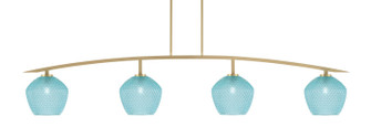 Kurve Four Light Bar in New Age Brass (200|3734-NAB-4925)