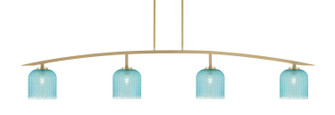 Kurve Four Light Bar in New Age Brass (200|3734-NAB-4915)