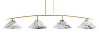 Kurve Four Light Bar in New Age Brass (200|3734-NAB-2169)