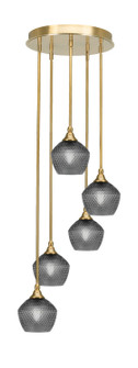 Empire Five Light Pendalier in New Age Brass (200|2145-NAB-4622)