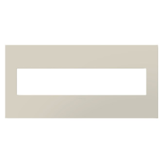 adorne Five-Gang Screwless Wall Plate with Microban in Oatmeal (246|AWP5GOM)