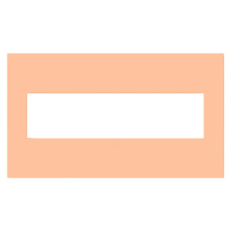adorne Four-Gang Screwless Wall Plate with Microban in Peachy (246|AWP4GPY)