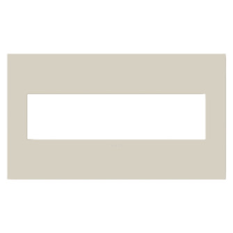 adorne Four-Gang Screwless Wall Plate with Microban in Oatmeal (246|AWP4GOM)