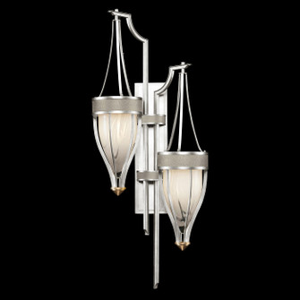 Mirage Two Light Wall Sconce in Silver Leaf/Brass/Coco (48|100046-412)