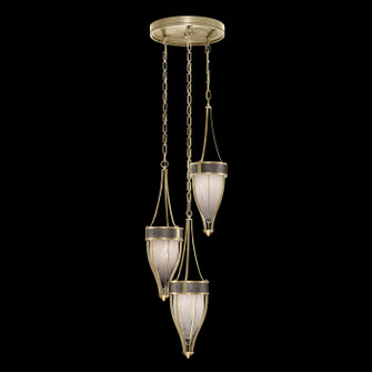 Mirage Three Light Pendant in Soft Gold Leaf/Brass/Pebble (48|100044-511)