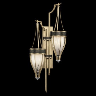 Mirage Two Light Wall Sconce in Soft Gold Leaf/Nickel/Black Knight (48|100041-523)