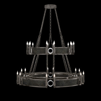 Mirage 24 Light Chandelier in Midnight Steel/Nickel/Black Knight (48|100036-723)