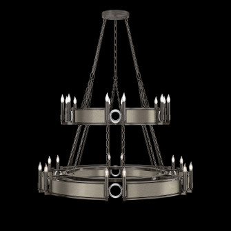 Mirage 24 Light Chandelier in Midnight Steel/Nickel/Coco (48|100036-722)