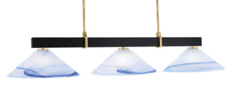 Wellington Three Light Bar in Matte Black & New Age Brass (200|1253-MBNAB-514)