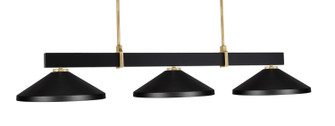 Wellington Three Light Billiard/Island in Matte Black & New Age Brass (200|1253-MBNAB-424-MB)