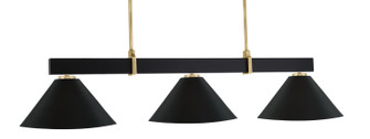 Wellington Three Light Billiard/Island in Matte Black & New Age Brass (200|1253-MBNAB-420-MB)