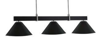 Wellington Three Light Billiard/Island in Matte Black & Graphite (200|1253-MBGP-420-MB)