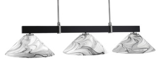 Wellington Three Light Bar in Matte Black & Graphite (200|1253-MBGP-2169)