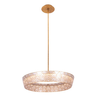 Geo LED Pendant in Oxidized Gold Leaf (33|523155OL)