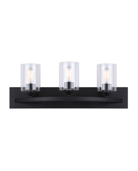 Hampton Three Light Vanity in Matte Black (387|IVL370A03BK-CL)