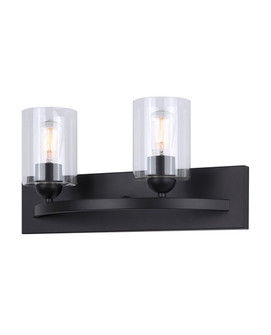 Hampton Two Light Vanity in Matte Black (387|IVL370A02BK-CL)