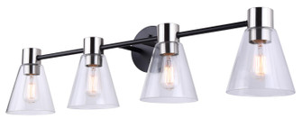 Davina Four Light Vanity in Matte Black (387|IVL1127A04BKN)