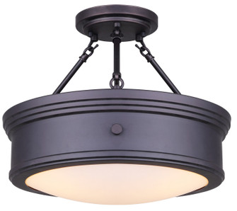 Boku Three Light Semi Flush Mount in Oil Rubbed Bronze (387|ISF624A03ORB)