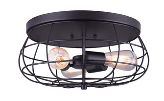 Flora Three Light Flush Mount in Black (387|IFM640B16BK)
