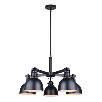 Polo Five Light Chandelier in Matte Black (387|ICH622A05BK)