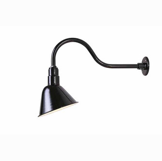 Barn Light One Light Sign Light in Black + Aluminum (387|BL10WACBK)