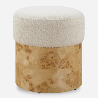 Swirls Ottoman in Textured Ivory (52|23855)