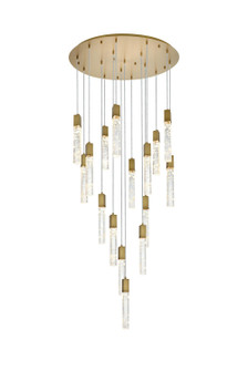 Aurora 16 Light Chandelier in Satin Gold and Clear (173|2089G36SG)