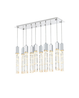Aurora Ten Light Pendant in Chrome and Clear (173|2088D42C)