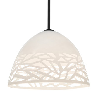 Besa Kiev Stem Pendant One Light Pendant in Black (74|1TT-KIEVWH-BK)