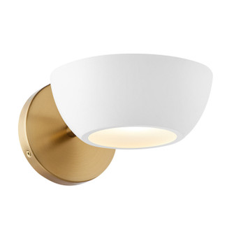 One Light Wall Sconce in White and Natural Brass (446|M90113WHNB)