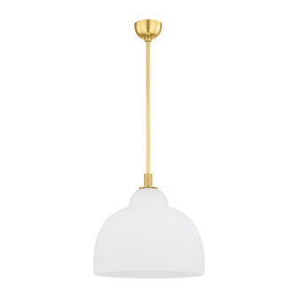 Oberon One Light Pendant in Aged Brass (70|7518-AGB)